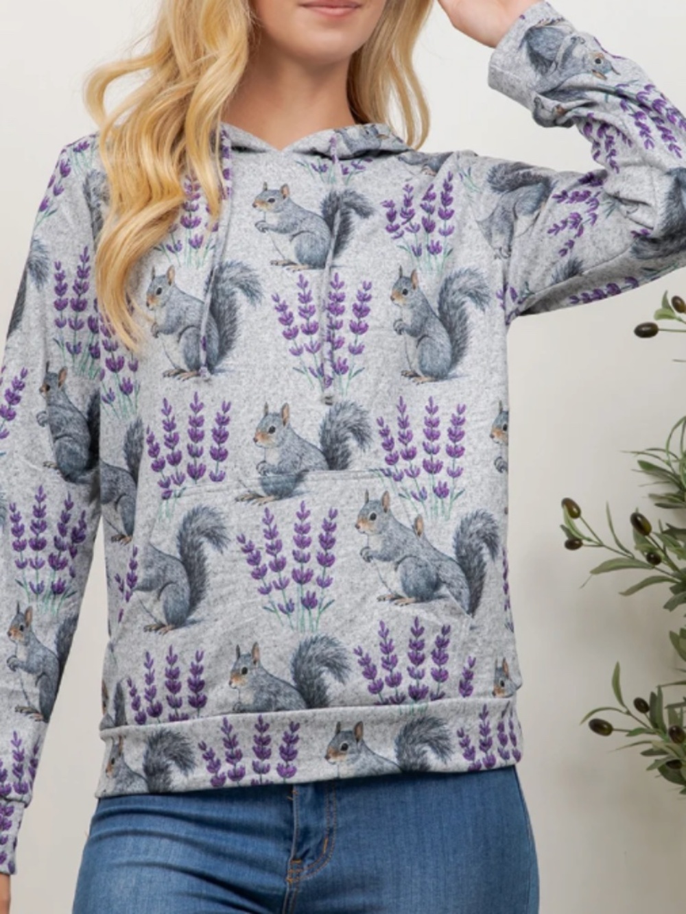 LA Soul squirrel print pullover hoodie